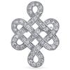 Bling Jewelry Eterno Amore Celtico Nodo Lavoro Cubic Zirconia Pave Cz Nozze Spilla Per Le Donne Rodio Placcato Ottone 1,2 Pollici