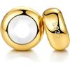 LOVANS 2 pz Clip Ferma Charm Stopper in Silicone, Oro Distanziatore Beads Blocco per Bracciale Donna Argento 925, DIY Ciondolo Regalo per Amica
