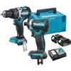 Makita DLX2181TJ 18V LiIon accu klopschroefmachine DHP484 slagschroevendraaier DTD154 combiset 2x 50Ah accu in Mbox koolborstelloos