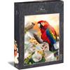 Ulmer Puzzleschmiede - Puzzle pappagallo - Puzzle classico da 1000 pezzi - Puzzle colorato di animali, raffinato progettato con il piccolo uccello come contrasto di colore e dimensioni con il