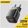 Essager 20W GaN PD USB C Caricatore per iPhone 14 13 12 11 Pro Max Telefono QC 3.0 PD 3.0 USB Tipo C Ricarica rapida per Xiaomi pocoiPad