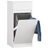 SoBuy BZR110-W guardaroba per biancheria con cassettiera pieghevole raccoglitore per biancheria con un cassetto cesto per biancheria armadio da bagno borsa per la biancheria