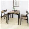 SoBuy FST72-Nx4 Set di 4 Sgabelli per sala da pranzo cucina Ristorante Sedia per sala da pranzo sgabello sedia in legno con schienale 39x42x82 cm