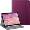 FINTIE Custodia compatibile con iPad di 10a generazione (2022) da 10,9 pollici, visualizzazione multi-angolo, custodia protettiva con supporto per matita e tasca, funzione sleep/wake automatica, viola