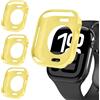 iVoler 3 Pezzi Cover per Apple Watch Series 11/10 42mm (Senza Pellicola Protettiva), Ultra Sottile Custodia Antiurto e Anti-Graffio Morbida in Silicone TPU iWatch Bumper Case, Giallo