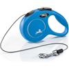 Flexi Guinzaglio New Classic Cord Blu XS - 3 METRI