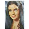 Cartolina d'epoca ristampa Bollywood Zeenat Aman #460 mai usata nuova condizi...