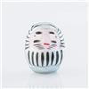 Yoshida Daruma Daruma - Amuleto Giapponese 6 cm, in cartapesta, Misura 0.3 (Argento)