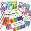 DagouColor Set di Disegno, 48 Matite a Colori, 2* A4 e 2* A3 Carta da Disegno Bianca, 100 GSM, Libri di Schizzi per Artisti Principianti Adulti Ragazzi Ragazze Bambini Piccoli
