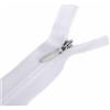 SHTGOI 2 pezzi cerniere invisibili in seta 60cm divisibili cerniere sottili con testa di zip dimensione 3 eleganti e discrete cerniere per cucire per abbigliamento, cuscini, borse, astucci bianchi