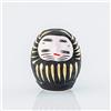 Yoshida Daruma Daruma - Amuleto Giapponese 6 cm, in cartapesta, Misura 0.3 (Nero)