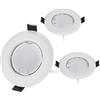 HCFEI 3x Faretti LED da Incasso in bianco per cartongesso, con Porti Luce Bianco Caldo 3W Pari a 35W 3000K 55mm foro da incasso Angolo a Fascio 120 Gradi AC 230V