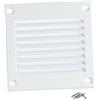 Steinberg14 Griglia di Ventilazione Rettangolare 100x100 mm - Griglie di Aerazione in Metallo Bianco - Serranda di Scarico dell'aria con Zanzariera - Copri Bocchetta Interna a Parete e a Soffitto