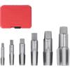 Cryfokt Set di 6 rubinetti per tubi NPT, Maschi per filettatura in acciaio al carbonio 1 pollice, 3/4 pollice, 1/2 pollice, 3/8 pollice, 1/4 pollice, 1/8 pollice per tubi in PVC