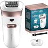 Cecotec Epilatore Elettrico con Accessorio Zone Sensibili SkinCare Depil-Action 6000. 60 Lamine, Luce LED, Autonomia 60 min, Classificazione IPX5, Design Ergonomico, Indicatore LED