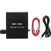 Kadimendium Amplificatore per Microfono Amplificatore per Microfono Amplificatore per Microfono in Lega di Alluminio Ad Alto Guadagno Amplificatore per Microfono 1000 Volte Kit di Accessori per Amplificazione