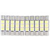 Yctze Lampada per visiera parasole 10Pcs 3-SMD 31mm Bianca 6641 H9j538 - Fusibile LED per specchietto trucco, alta luminosità e risparmio energetico