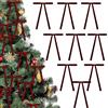 COSORO 36 Pezzi Fiocco Velluto Natale,5 * 7 Pollici Fiocchi Borgogna Natalizi Decorazioni Natale,Vintage Nastro Velluto Decori Natalizi per Albero per Ghirlande Matrimoni Decorazioni Casa Interni Esterni