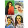 4 cartoline d'attore di Bollywood attrice Rekha cartolina non postale India Star