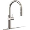 KOHLER Rubinetto da cucina estraibile senza contatto, 3 spruzzi, in acciaio inossidabile, con attivazione touchless e luce LED che indica il pronto utilizzo