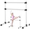 VEVOR Sbarra per Balletto Danza Classica, Sbarra Doppia Autoportante Capacità Carico 136 kg, Altezza Regolabile 170-1165 mm, in Alluminio per Danza Stretching, Allenamento dell'Equilibrio