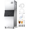 VEVOR Macchina per il Ghiaccio Commerciale, Macchina Autopulente per il Ghiaccio da 181 kg 24 Ore con Contenitore di Stoccaggio in Acciaio Inox da 136 kg, con Touchscreen per Bar, Caffetteria