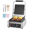 VEVOR Griglia Elettrica per Panini 1800W, Piastra per Panini Sandwich con Piastra Smaltata Piatta 22x23cm, Piastra in Acciaio Inox, Maniglia, Controllo della Temperatura, per Hamburger, Bistecche