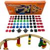 TOY2 Builder 22 Connettori Per Binari Ferrovia In Legno - Compatibili Con BRIO E Duplo, Kit Di 3 Modelli Diversi, Plastica Riciclata, Sostenibile - Per Bambini Dai 3 Anni - 4