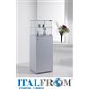Italfrom Vetrina in Cristallo Temperato con Base in Legno apribile, dimensioni (45X45X h135) Alldes Made in Italy