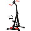 HOMCOM Pedaliera Multifunzionale per Braccia e Gambe da Divano con Schermo LCD Regolabile in Altezza Nero | Aosom