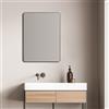 Talos Picasso Design Specchio nero 60 x 80 cm - con cornice in alluminio di alta qualità per ambiente senza tempo - Specchio da bagno perfetto e specchio da parete