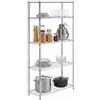 Honey Can Do SHF-01443 Scaffale Regolabile Urban a 5 Ripiani, Acciaio, Cromato, CONSER, 19.05x36.83x95.25 cm