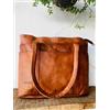 Fatto a mano Borsa da donna 14" in vera pelle di capra affidabile shopping fatta a mano