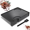 Yoassi Tappetino Per Macinacaffè Con Spazzola,Tappetino per Tamper in Silicone da Banco con Protezione di Bordi,Mat Stuoia Pressino Pressatura per caffè Espresso Barista Tool