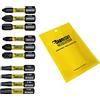 SabreCut 10 x SabreCut SCRK32 32mm PZ1 PZ2 PZ3 PH1 PH2 PH3 TX20 TX25 TX30 TX40 Set di punte per cacciavite a percussione magnetica Pozi Pozidriv Phillips Torx compatibile con Dewalt Bosch Makita ecc.