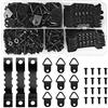 Ysimple 100 Pezzi Gancetti per Cornice con Dente di Segacon,80 Ganci a D Anelli,Ganci a Dente di Sega con 280 Viti e 1 Scatola di Plastica,per Foto Pitture,Decorazione Della Casa (Nero)