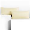 DecoKing Set di 2 federe 40 x 80 * 2 cm, jersey 100% cotone pettinato, chiusura a cerniera Avorio Amber