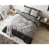 SleepTime Copripiumino 100% Cotone, True Dreams, Grigio, Singolo, 155cm x 220cm, Con 1 Federa Da 80cm x 80cm