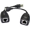Techly 361322 Extender USB su Cavo Cat. 5E/6 Fino a 50m Nero