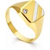 Gioielleria Lucchese Oro Anello Uomo Oro Bianco Giallo GL102355
