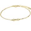LUXENTER Bracciale Alphabet finitura oro 18k - Lettera I, Talla única, Metallo, Senza pietra preziosa