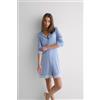 Intimissimi Camicia Da Notte Aperta Con Dettagli In Pizzo Blu