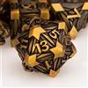 ORIFANTOU Set di 7 dadi in metallo per DND con scatola, dadi rossi D e D per uso con giochi da tavolo D&D, set di dadi poliedrici D20 D12 D10 D8 D6 D4