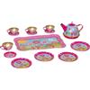 Goki Teeservice aus Blech Funky Flowers: Tablett: 23,5 x 15,5 x 1 cm, Blech, 14 Teile, per Set