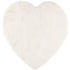 BAKAJI Tappeto per Interni a Forma di Cuore 80x80 cm Tappetino Bianco da Cameretta