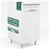 Shally Dogan Mobile Base Cucina Componibile Boiserie Colore Bianco con 1 Anta e 2 Scomparti
