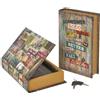 BAKAJI Cassaforte di Sicurezza Forma Libro con Due Chiavi Porta Valori Segreto Metallo
