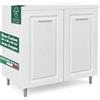 Shally Dogan Mobile Base per Cucina Componibile Legno Boiserie Bianco Frassinato con 2 Ante