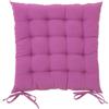 BAKAJI Cuscino Sedia in Tessuto Trapuntato Imbottito 40x40 con Laccetti Colore Viola
