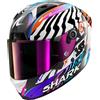 Shark Casco Moto Integrale Shark AERON SPEED-FANCY Carbon Bianco A